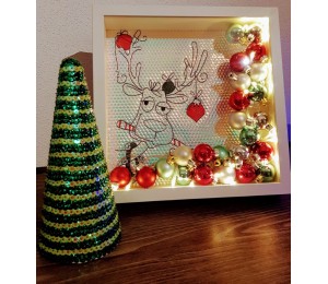 Stickdatei - Rentier Doodle